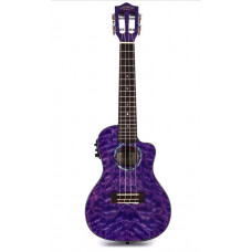 Lanikai QM-PUCEC Concert Ukulele with Cutaway & Electronics - Purple Stain